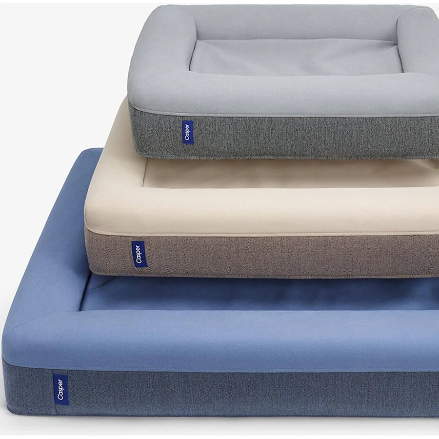 Casper Bolster Dog Bed, Sand, Large