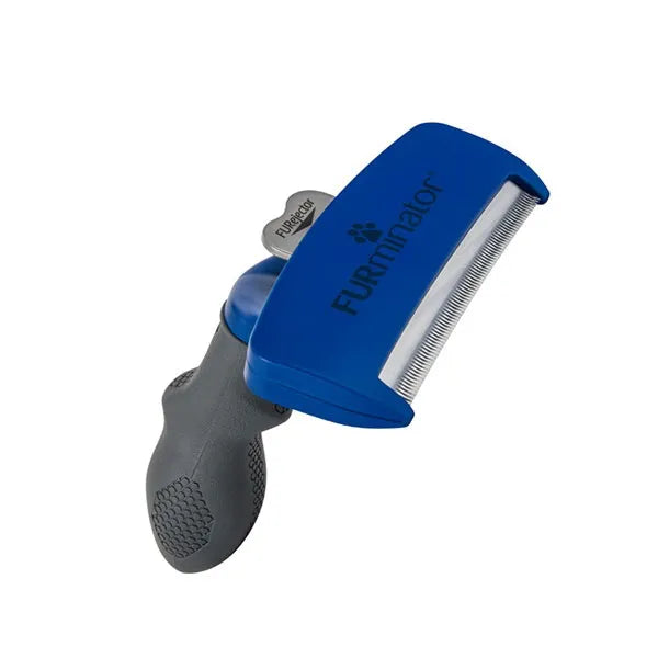 FURminator Short Hair Dog Deshedding Tool, Blue, Large